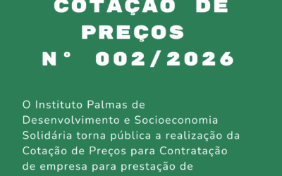 AVISO DE COTAÇÃO DE PREÇOS No 002/2026