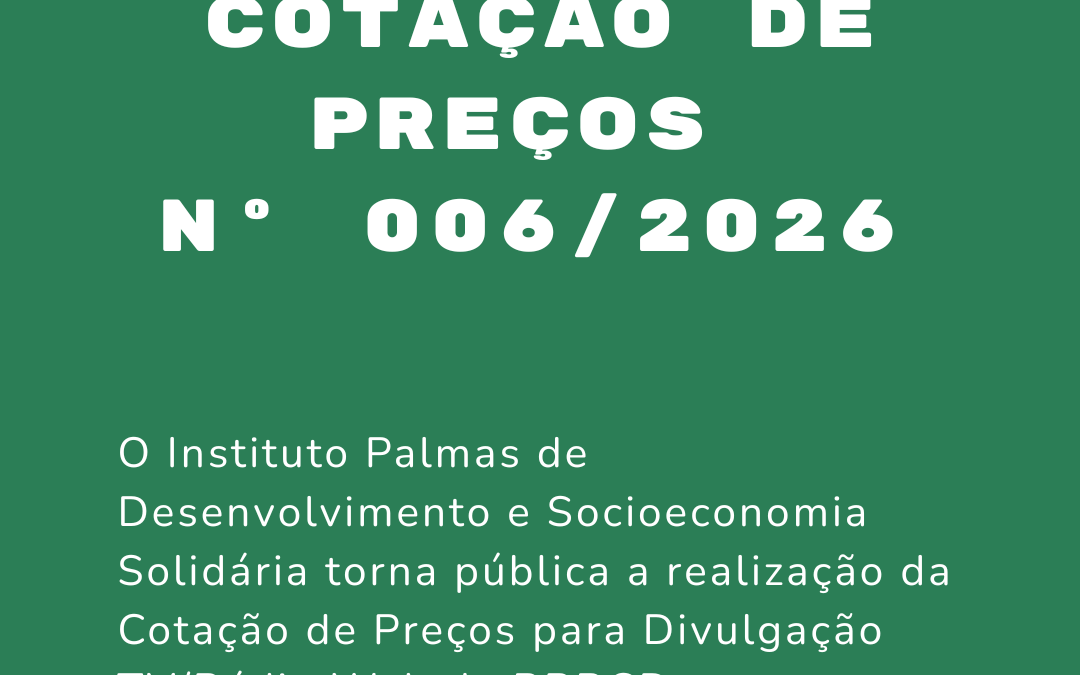 AVISO DE COTAÇÃO DE PREÇOS No 006/2026